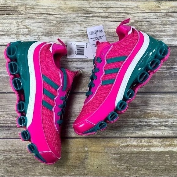 adidas Shoes - Adidas Originals Microbounce T1 Boost Shock Pink/Green